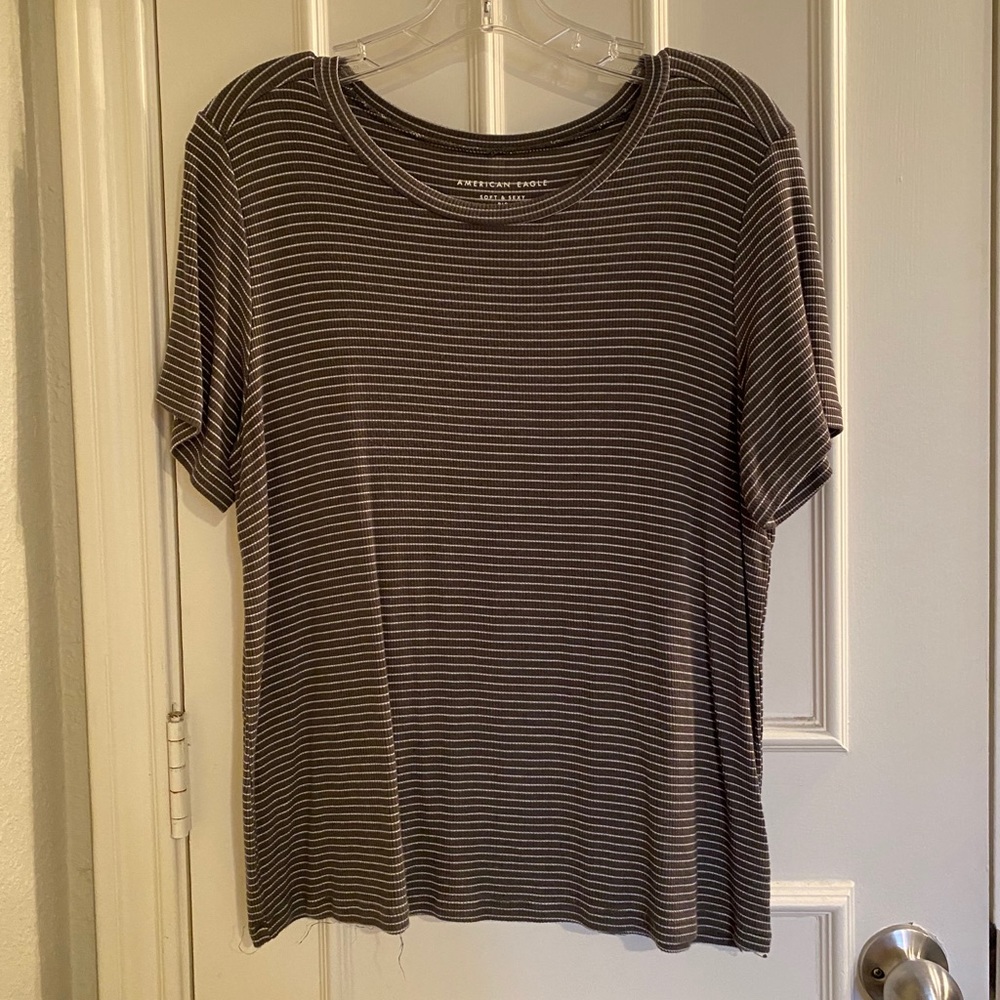 American Eagle Olive Ribbed Top